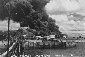 Damage from a bomb attack in Darwin, World War II | naa.gov.au