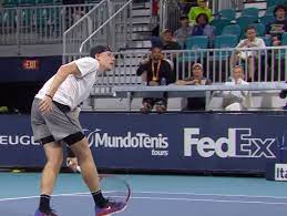 Denis shapovalov smashes a forehand winner against stefanos tsitsipas at the miami open presented by itau. Shapovalov Has A Great Reaction After Tsitsipas Hindrance Tennis Tonic News Predictions H2h Live Scores Stats