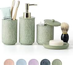 Shop latest emerald green accessories online from our range of jewelry at au.dhgate.com, free and fast delivery to australia. Amazon Com Green Bathroom Accessory Sets Bathroom Accessories Home Kitchen