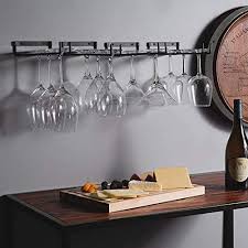 sokey wine glass holder under cabinet