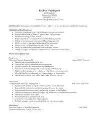 Restaurant Server Resume Examples Of Resumes Food Example Modern 2