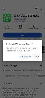 i can t install whatsapp google play