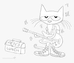 Beautiful coloring pages for your kids say hello to pete the cat! Pete The Cat Clipart Black And White Transparent Png Pete The Cat Coloring Page School Png Download Kindpng