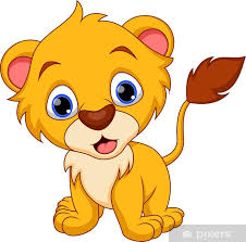 poster cute lion cartoon pixers uk