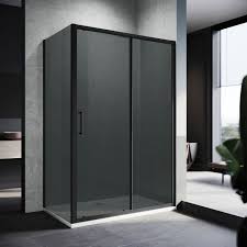 1200x900mm Black Sliding Shower Door