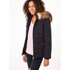 Black Quilted Puffer Coat