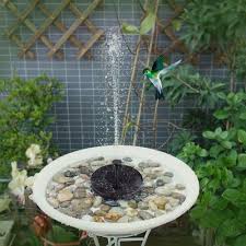 solar fountain for garden decor bird