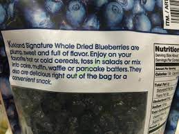 kirkland signature dried blueberries 20