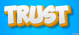 trust text effect and logo design word