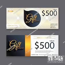 gift voucher template with gold pattern
