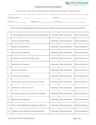 Personnel Evaluation Template Restaurant Manager Evaluation Form