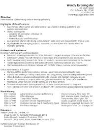 Wendysample Resume For Someone Seeking An Administrative