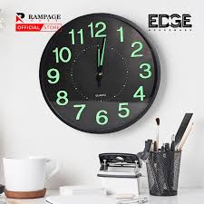 Edge 30cm Glow In The Dark Clock