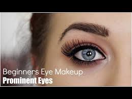 beginner eye makeup for prominent eye