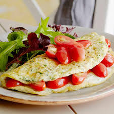 herbed egg white omelet with tomatoes