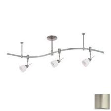 Kendal Lighting 3 Light Satin Nickel Decorative Flexible Track Light With Opal White Glass 268 Lowes Flexible Track Lighting Track Lighting Light