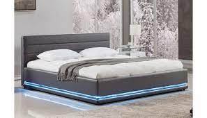 evita modern platform bed with lights