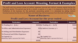Profit and Loss Account: Meaning, Format & Examples - Tutor's Tips