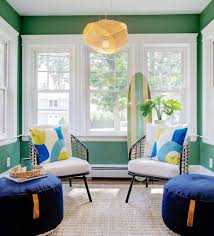 coastal blue and green interiors