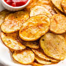 crispy potato chips in the air fryer