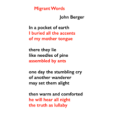 migrant words by aranya poetly