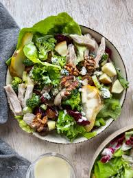 grilled en waldorf salad with a