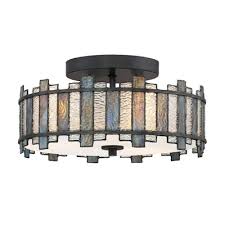 You will find a high quality ceiling lights lowes at an affordable price from brands like botimi. Quoizel Sentry 14 In Black Tiffany Semi Flush Mount Light In The Flush Mount Lighting Department At Lowes Com