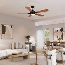 carro sheffield 56 in color changing integrated led indoor matte black 10 sd dc ceiling fan with light kit remote control
