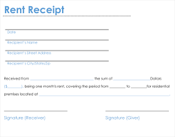 6 Rent Receipt Templates To Create Rent Receipt Of Any Type
