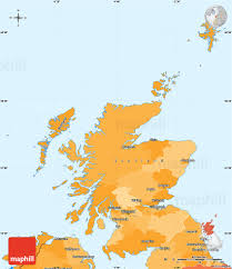 political simple map of scotland