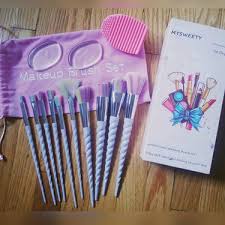 mysweety unicorn makeup brush set