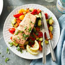 simple grilled salmon vegetables