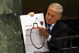 Image result for Netanyahu holding lit fuse bomb