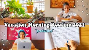 my summer vacation morning routine