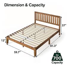 zinus alexia wood platform bed frame