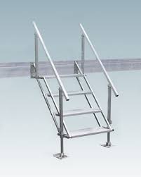 aluminum dock stair system with