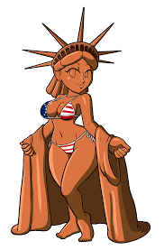 Statue of Liberty in a bikini by Tansau but I removed copper oxidation with  an axe : r/VKoteAndStuff
