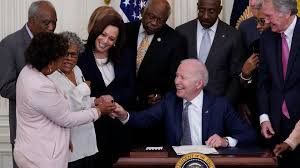We are reliably informed that president robert mugabe is to address the nation at 1pm today. Biden Signs Bill Making Juneteenth A Federal Holiday Wsj