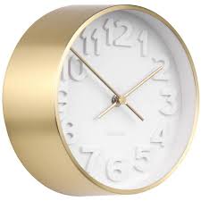 Karlsson Stout Wall Clock Gold Plated