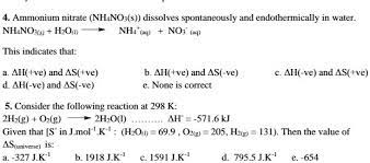 Solved Ammonium Nitrate Nh4no3 S