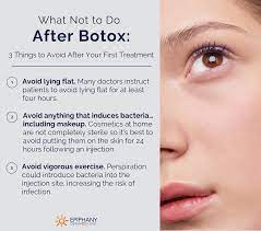 what not to do after botox epiphany