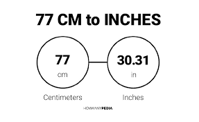 77 cm to inches