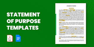 26 statement of purpose templates