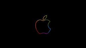 apple logo wallpaper 4k outline