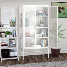 White Tall Storage Sideboard Cabinet