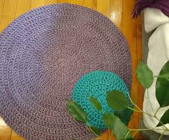 crochet handmade rug round rug with