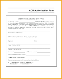 Template Ach Authorization Forms Templates Luxury Deposit