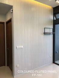 White Slat Feature Wall Panel White