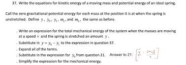 Kinetic Energy Of A Moving Mass