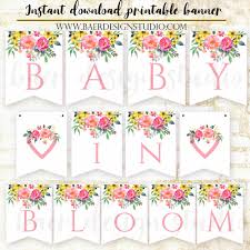 bloom printable baby shower banner